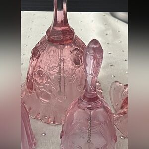 Fenton Bell Set! Dusty Rose
